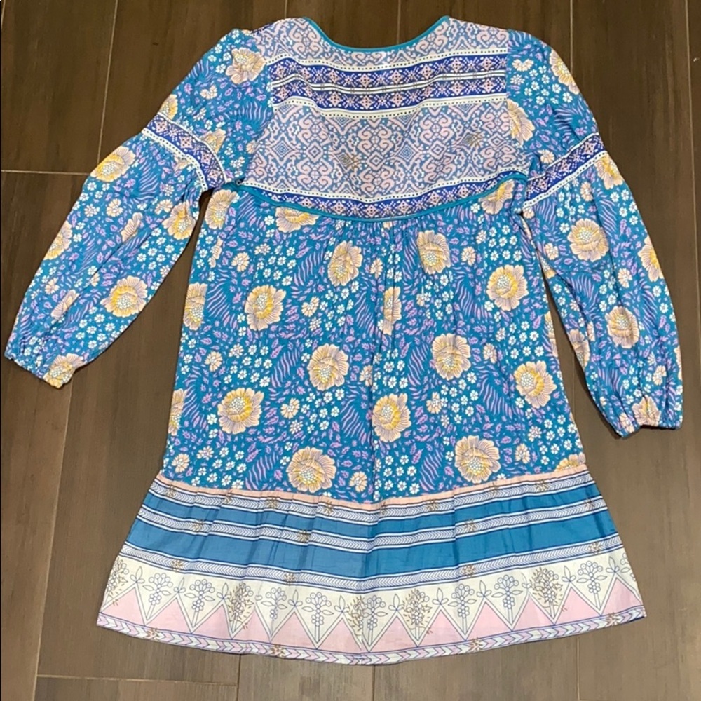 Free People Floral Tunic with Pearl Buttons - Picture 3 of 10
